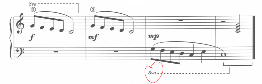 八度记号8va示例